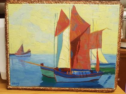 Painting by Vallery Bowyer: sailing boats