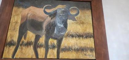 Painting by Vallery Bowyer: cape buffalo